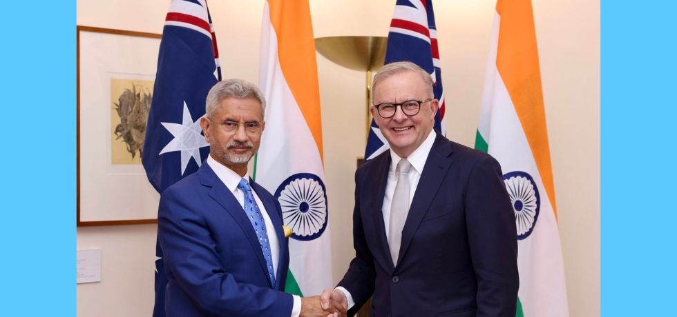 External Affairs Minister Dr. S. Jaishankar called on Prime Minister of Australia, H.E. Mr. Anthony Albanese in Canberra